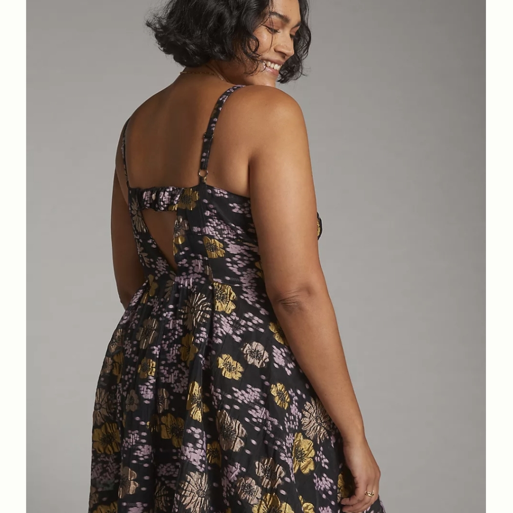 ♥️NWT ANTHROPOLOGIE Jacquard A-Line Mini Dress - Picture 6 of 7